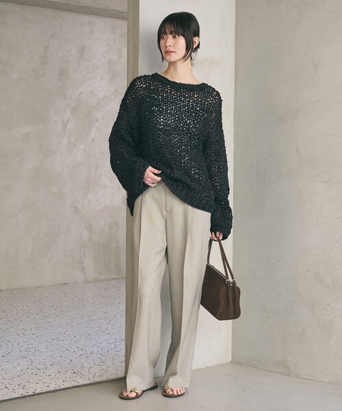 BEAUTY&YOUTH UNITED ARROWS(ビューティーアンドユースユナイテッドアローズ)の「テープヤーン ローゲージ ニットプルオーバー(ニット/セーター・レディース・イエロー/ブラック・FREE)」の21枚目の写真