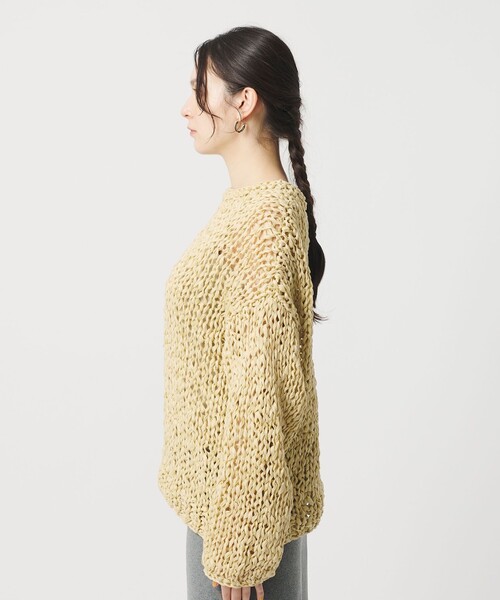 BEAUTY&YOUTH UNITED ARROWS(ビューティーアンドユースユナイテッドアローズ)の「テープヤーン ローゲージ ニットプルオーバー(ニット/セーター・レディース・イエロー/ブラック・FREE)」の6枚目の写真