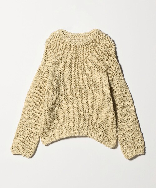 BEAUTY&YOUTH UNITED ARROWS(ビューティーアンドユースユナイテッドアローズ)の「テープヤーン ローゲージ ニットプルオーバー(ニット/セーター・レディース・イエロー/ブラック・FREE)」の8枚目の写真