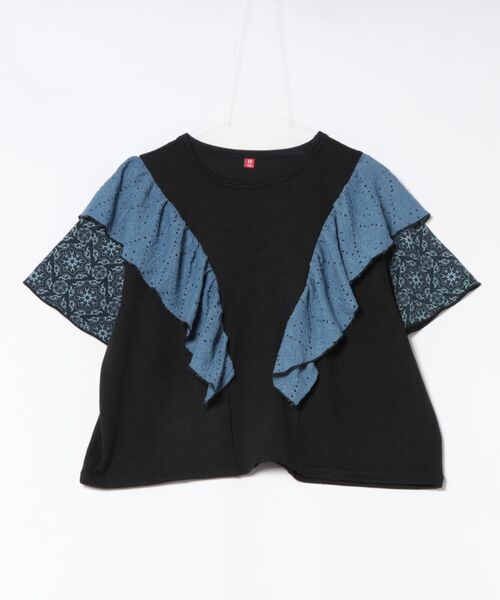 チャイハネ（チャイハネ）の「【チャイハネ】シュグフリルトップス（Tシャツ/カットソー・レディース・ブラック/ホワイト/オレンジ・FREE）」の2枚目の写真