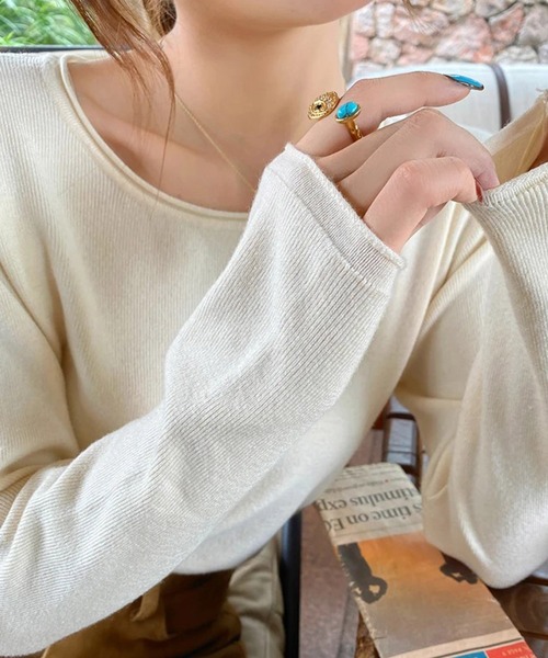 ALTROSE(アルトローズ)の「ラウンドネック ニット トップス(その他トップス・レディース・ブラック/ブルー/ピンク/ホワイト・FREE)」の12枚目の写真