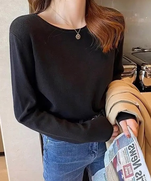 ALTROSE(アルトローズ)の「ラウンドネック ニット トップス(その他トップス・レディース・ブラック/ブルー/ピンク/ホワイト・FREE)」の15枚目の写真