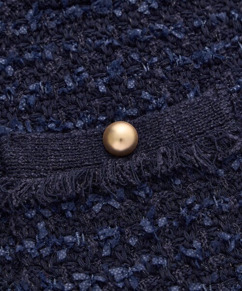 La boutique BonBon（ラブティックボンボン）の「【今すぐお届け！・アンサンブル可】ファンシーツイードニットジャケットカーディガン（ニット/セーター・レディース・ピンク/オフホワイト/ネイビー・FREE）」の19枚目の写真