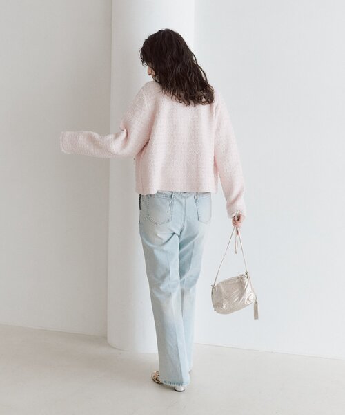 ラブティックボンボン　ファンシーツイードニット　ジャケットとキャミソールのセット La boutique Bonbon（ラブティックボンボン） ニット セーター 「今