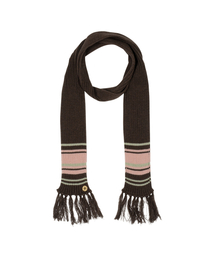 THECOLDESTMOMENT | TCM mini logo button color muffler (brown)(マフラー)