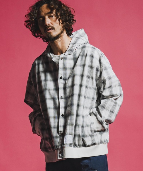seventy seven（セブンティセブン）の「ms6372-hooded check shirt フーデッドチェックシャツ(7726S040)（シャツ/ブラウス・メンズ・ブラウン/ホワイト/ブラック・XL/L/M/S）」の9枚目の写真
