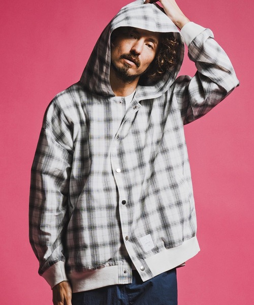 seventy seven（セブンティセブン）の「ms6372-hooded check shirt フーデッドチェックシャツ(7726S040)（シャツ/ブラウス・メンズ・ブラウン/ホワイト/ブラック・XL/L/M/S）」の11枚目の写真