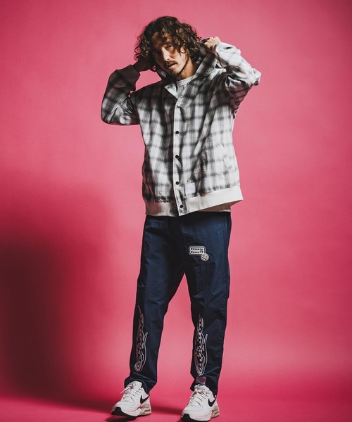 seventy seven（セブンティセブン）の「ms6372-hooded check shirt フーデッドチェックシャツ(7726S040)（シャツ/ブラウス・メンズ・ブラウン/ホワイト/ブラック・XL/L/M/S）」の12枚目の写真