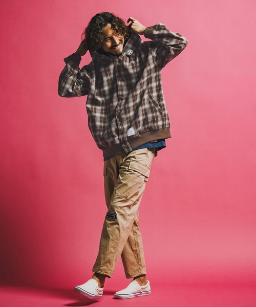 seventy seven（セブンティセブン）の「ms6372-hooded check shirt フーデッドチェックシャツ(7726S040)（シャツ/ブラウス・メンズ・ブラウン/ホワイト/ブラック・XL/L/M/S）」の17枚目の写真