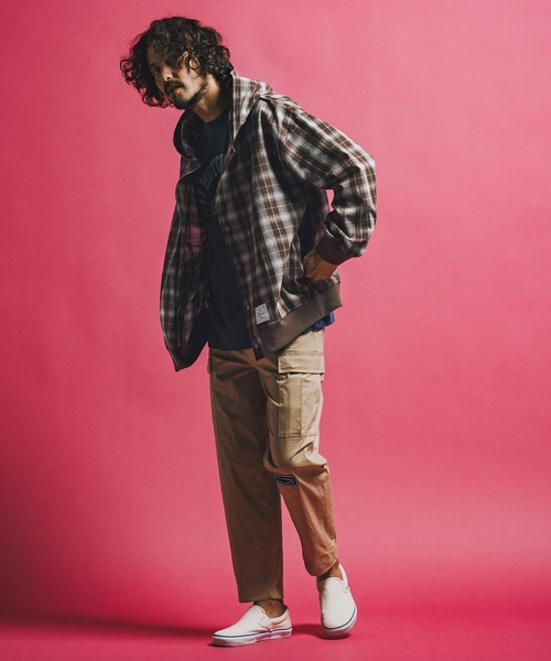 seventy seven（セブンティセブン）の「ms6372-hooded check shirt フーデッドチェックシャツ(7726S040)（シャツ/ブラウス・メンズ・ブラウン/ホワイト/ブラック・XL/L/M/S）」の19枚目の写真