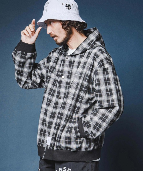 seventy seven（セブンティセブン）の「ms6372-hooded check shirt フーデッドチェックシャツ(7726S040)（シャツ/ブラウス・メンズ・ブラウン/ホワイト/ブラック・XL/L/M/S）」の20枚目の写真