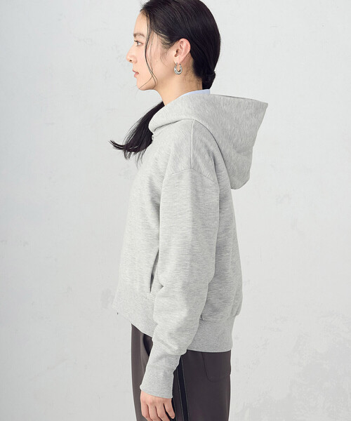 COMME CA ISM（コムサイズム）の「裏毛 ジップアップパーカー（パーカー・レディース・グレー/ネイビー/アイボリー・LARGE/MEDIUM）」の19枚目の写真