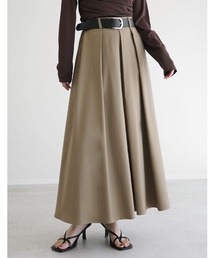 [2026S/S COLLECTION][低身長サイズ有]タックボリュームフレアスカート