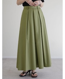 [2026S/S COLLECTION][低身長サイズ有]タックボリュームフレアスカート
