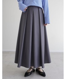 [2026S/S COLLECTION][低身長サイズ有]タックボリュームフレアスカート