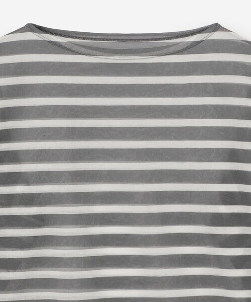 ORCIVAL（オーシバル）の「ORCIVAL | シースルー ボートネック長袖カットソー WOMEN（Tシャツ/カットソー・レディース・ブルー系その他5/イエロー系その他/グレー系その他/ブルー系その他・1/2）」の10枚目の写真