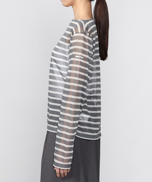 ORCIVAL（オーシバル）の「ORCIVAL | シースルー ボートネック長袖カットソー WOMEN（Tシャツ/カットソー・レディース・ブルー系その他5/イエロー系その他/グレー系その他/ブルー系その他・1/2）」の15枚目の写真