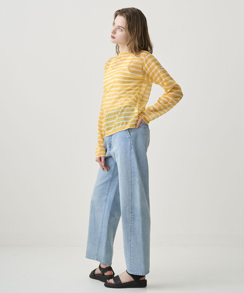 ORCIVAL（オーシバル）の「ORCIVAL | シースルー ボートネック長袖カットソー WOMEN（Tシャツ/カットソー・レディース・ブルー系その他5/イエロー系その他/グレー系その他/ブルー系その他・1/2）」の22枚目の写真