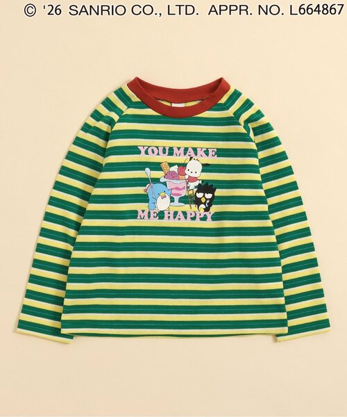 sanrio（サンリオ）の「はぴだんぶいTシャツ（Tシャツ/カットソー・キッズ・オレンジ/グリーン/ブルー・130/120/110/100/90/80）」の2枚目の写真