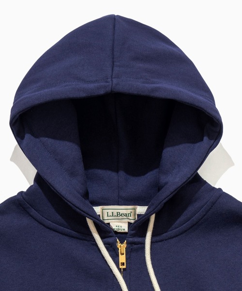L.L.Bean(エルエルビーン)の「【JAPAN EDITION】ポーテージ・フルジップ・フード・スウェットシャツ(パーカー・レディース・ライトグレー/ネイビー・MEDIUM)」の7枚目の写真