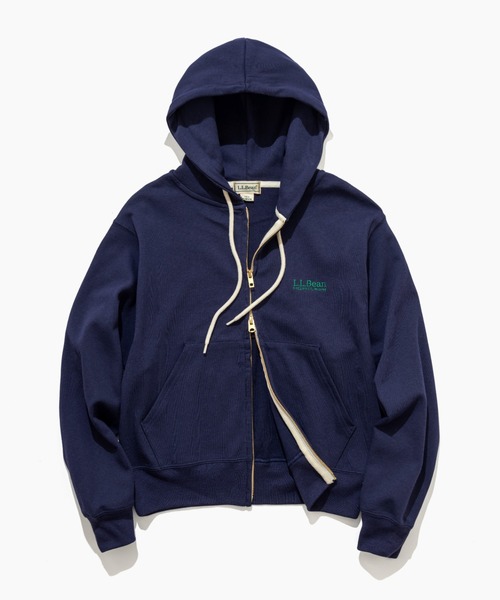 L.L.Bean(エルエルビーン)の「【JAPAN EDITION】ポーテージ・フルジップ・フード・スウェットシャツ(パーカー・レディース・ライトグレー/ネイビー・MEDIUM)」の8枚目の写真