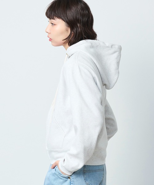 L.L.Bean(エルエルビーン)の「【JAPAN EDITION】ポーテージ・フルジップ・フード・スウェットシャツ(パーカー・レディース・ライトグレー/ネイビー・MEDIUM)」の13枚目の写真