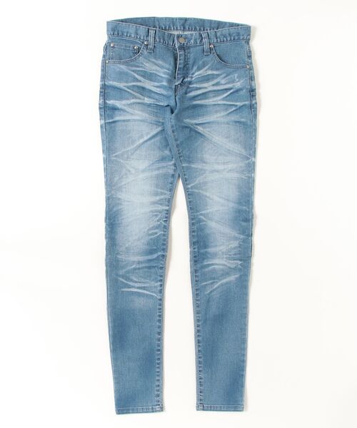 TORNADO MART（トルネードマート）の「ﾘﾝｸﾙｼｪｰﾋﾞﾝｸﾞｽｷﾆｰﾃﾞﾆﾑ（デニムパンツ・メンズ・ライトブルー/ネイビー・LL/L/M/S）」の2枚目の写真