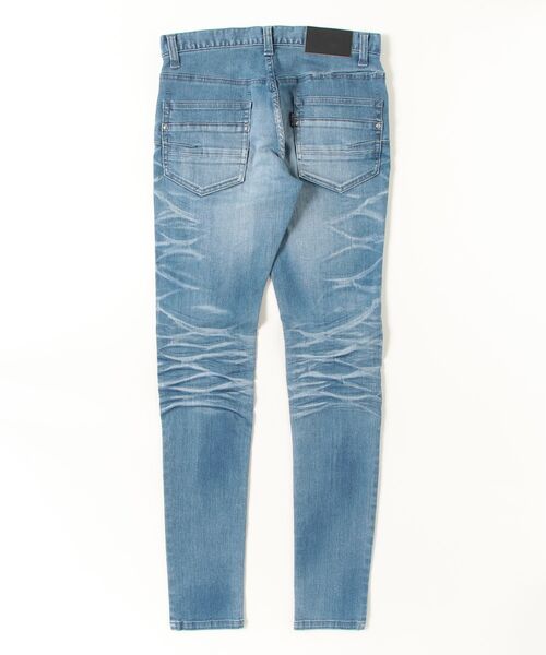 TORNADO MART（トルネードマート）の「ﾘﾝｸﾙｼｪｰﾋﾞﾝｸﾞｽｷﾆｰﾃﾞﾆﾑ（デニムパンツ・メンズ・ライトブルー/ネイビー・LL/L/M/S）」の3枚目の写真