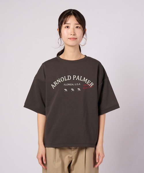 Arnold Palmer(アーノルドパーマー)の「裏毛グラフィック プルオーバー(スウェット・レディース・グレイッシュベージュ/チャコールグレー/ライトグリーン・S/M/L)」の12枚目の写真