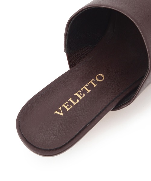 VELETTO(ベレット)の「【VELETTO/ヴェレット】SYNTHETIC LEATHERミュール(サンダル・レディース・ダークブラウン/ブラック・39/37/35)」の10枚目の写真