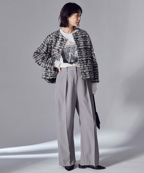 Gready Brilliant（グレディブリリアン）の「インタックセミワイドパンツ（その他パンツ・レディース・グレー/ベージュ・36/38）」の11枚目の写真