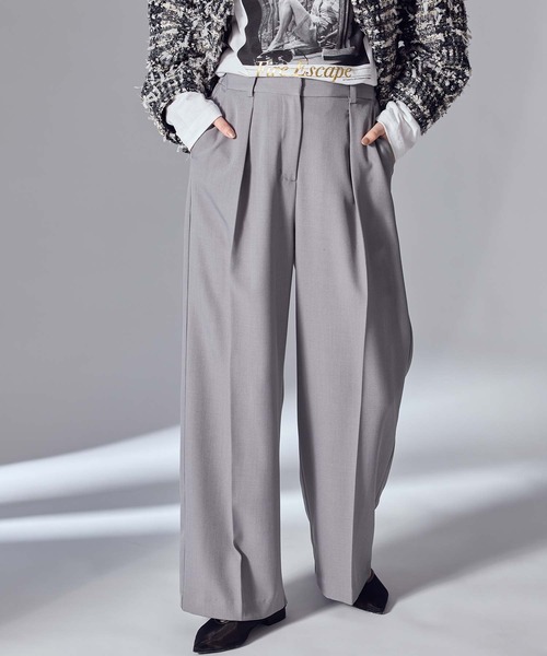 Gready Brilliant（グレディブリリアン）の「インタックセミワイドパンツ（その他パンツ・レディース・グレー/ベージュ・36/38）」の16枚目の写真