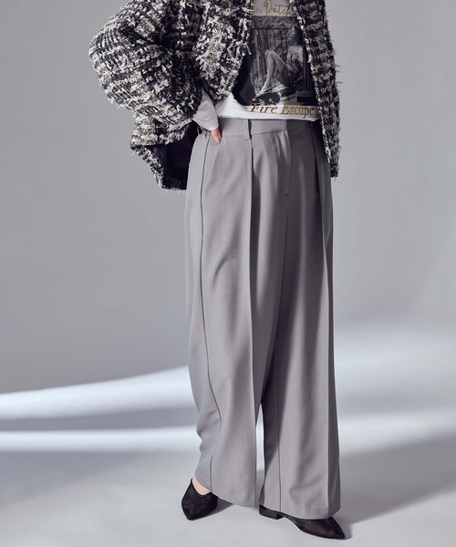 Gready Brilliant（グレディブリリアン）の「インタックセミワイドパンツ（その他パンツ・レディース・グレー/ベージュ・36/38）」の17枚目の写真