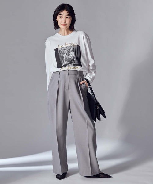 Gready Brilliant（グレディブリリアン）の「インタックセミワイドパンツ（その他パンツ・レディース・グレー/ベージュ・36/38）」の3枚目の写真