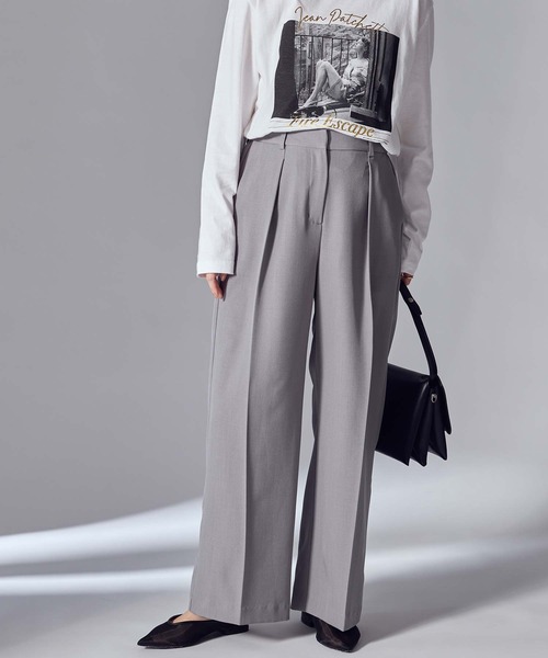 Gready Brilliant（グレディブリリアン）の「インタックセミワイドパンツ（その他パンツ・レディース・グレー/ベージュ・36/38）」の7枚目の写真