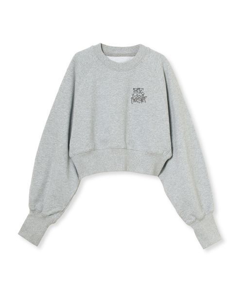 FURFUR（ファーファー）の「ファニーモチーフ刺繍スウェット（スウェット・レディース・オフホワイト/グレー/ライム・F）」の3枚目の写真