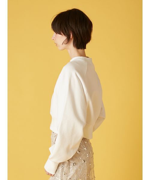 FURFUR（ファーファー）の「ファニーモチーフ刺繍スウェット（スウェット・レディース・オフホワイト/グレー/ライム・F）」の6枚目の写真