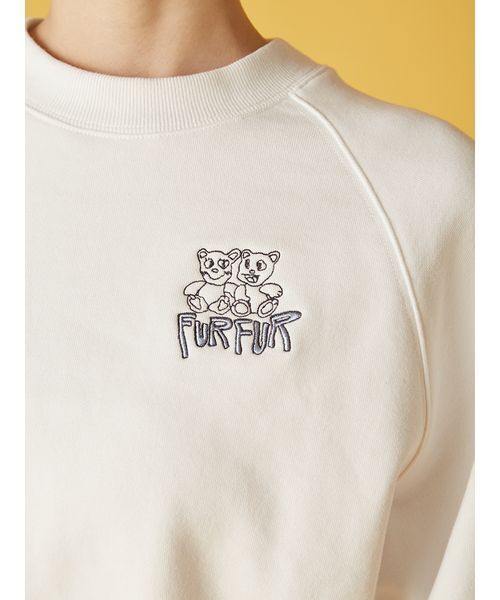 FURFUR（ファーファー）の「ファニーモチーフ刺繍スウェット（スウェット・レディース・オフホワイト/グレー/ライム・F）」の8枚目の写真