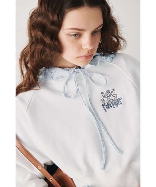 FURFUR（ファーファー）の「ファニーモチーフ刺繍スウェット（スウェット・レディース・オフホワイト/グレー/ライム・F）」の12枚目の写真