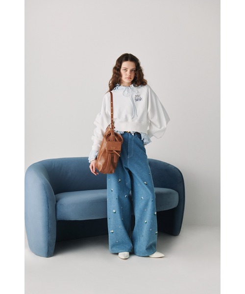 FURFUR（ファーファー）の「ファニーモチーフ刺繍スウェット（スウェット・レディース・オフホワイト/グレー/ライム・F）」の13枚目の写真