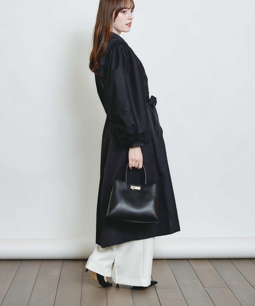 PICCIN(ピッチン)の「袖チュール重ねドレスコート(その他アウター・レディース・ベージュ/ブラック・M)」の5枚目の写真