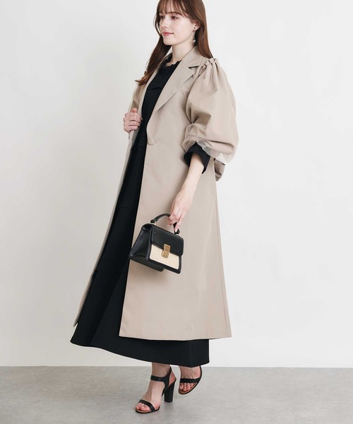 PICCIN(ピッチン)の「袖チュール重ねドレスコート(その他アウター・レディース・ベージュ/ブラック・M)」の21枚目の写真