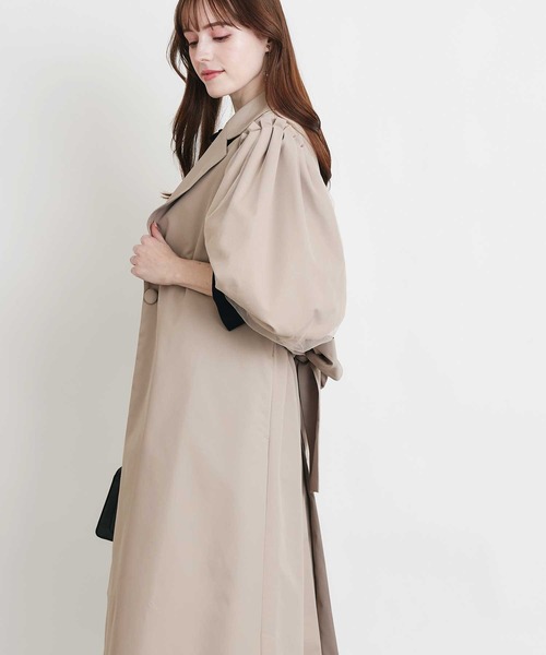 PICCIN(ピッチン)の「袖チュール重ねドレスコート(その他アウター・レディース・ベージュ/ブラック・M)」の17枚目の写真