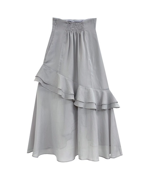Rose Muse(ロゼミューズ)の「Organ irregularhem skirt(スカート・レディース・ピンク/グレー/ブラック・FREE)」の4枚目の写真