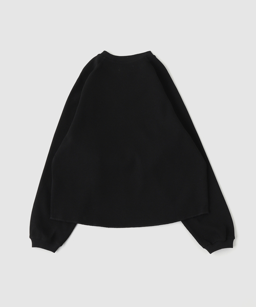 WISM（ウィズム）の「WISM ORIGINAL PRODUCT Waffle Crew（Tシャツ/カットソー・メンズ・ホワイト/ブラック・MEDIUM/LARGE）」の3枚目の写真