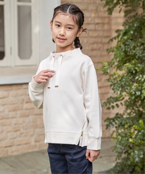 ikka(イッカ)の「【親子コーデ】カノコダンボールサイドジップスピンドルプルオーバー(120~160cm)(スウェット・キッズ・ミント/オフホワイト・160/150/140/130/120)」の16枚目の写真