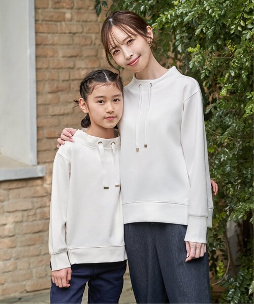 ikka(イッカ)の「【親子コーデ】カノコダンボールサイドジップスピンドルプルオーバー(120~160cm)(スウェット・キッズ・ミント/オフホワイト・160/150/140/130/120)」の14枚目の写真