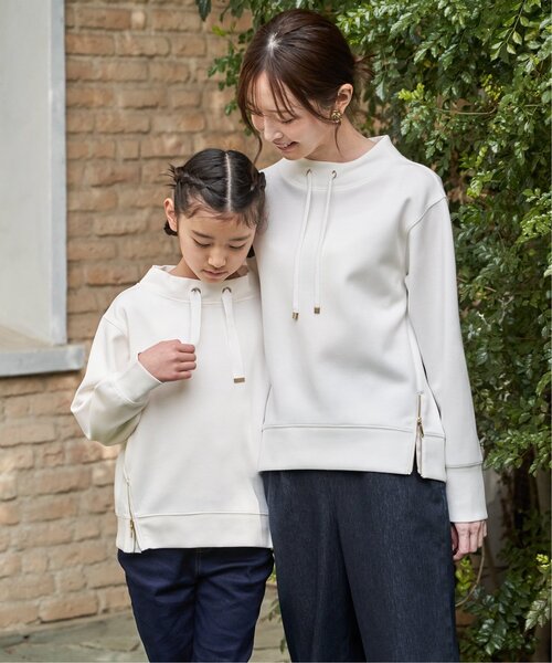 ikka(イッカ)の「【親子コーデ】カノコダンボールサイドジップスピンドルプルオーバー(120~160cm)(スウェット・キッズ・ミント/オフホワイト・160/150/140/130/120)」の15枚目の写真