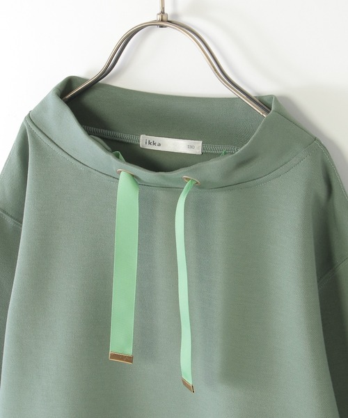 ikka(イッカ)の「【親子コーデ】カノコダンボールサイドジップスピンドルプルオーバー(120~160cm)(スウェット・キッズ・ミント/オフホワイト・160/150/140/130/120)」の9枚目の写真