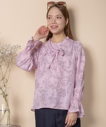 anni plus（アニープラス）の「線描きフラワー ボウタイブラウス（シャツ/ブラウス）」